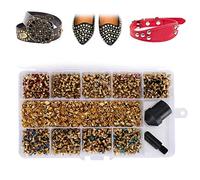 540 Ensembles De Rivets En Strass, 6 Mm Pour Maroquinerie, Strass Colorés, Rivets Rapides, Boutons, Pointes, Rivets Pour Vêtements, Sac à Main, Sacs, Chaussures, Artisanat du Cuir