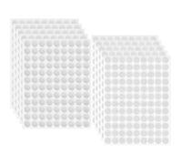 540 Paires Scratch Autocollant Rond, 1080 Pièces 10mm Blanc Crochet et Boucle Adhésifs Mince Clair Autocollants Rond Autocollant Double Face Pastilles pour DIY Meubles Artisanat Verre Cuir Métal