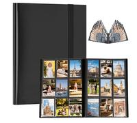 540 Pochette Carte Album, Classeur Carte Imperméable, Grand Format Transparent Carnet Carte Album pour Collectionneurs de Cartes pour Livre Rangement Cartes (Noir)