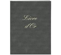 ELVE Livre d'or 21 x 29,7 cm 148 pages Couverture aspect cuir Noir
