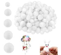 540pcs Pompons Blancs de 1 à 3 cm pour Bricolage, Décorations, Couture, Guirlandes, Projets Artisanaux - Moelleux, Doux et Faciles à Utiliser