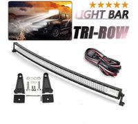 540W 42"" Barre Lumineuse LED Incurvée Phare de Travail Trois rangées 7D Rampe Feux offroad Avec Harnais