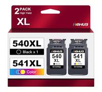 540XL 541XL PG-540 CL541 Compatible avec Les Cartouches d'imprimante Canon 540 541 XL pour Canon PIXMA TS5150 MG3650 MG3350 TS5151 MG3150 MG3250 MX535 MX475 MG4250 PG540XL CL541XL (1 Couleur 1 Noire