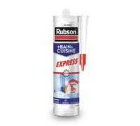 Rubson Mastic sanitaire Bain & Cuisine Express – Longue durée Séchage 1h Blanc 280 ml