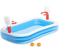 54122 Piscine Gonflable Rectangulaire Avec Buts De Basket 2 Boudins 251 X 168 X 102 Cm