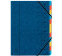 [54122E] EXACOMPTA TRIEUR AGRAFE 12 COMP. BLEU