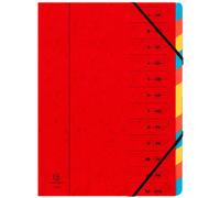 [54125E] EXACOMPTA Trieur agrafé 24 x 32 cm avec élastiques 12 compartiments ...