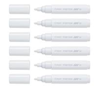 Pilot – Marqueurs de peinture Pintor – Lot de 6 – Pointe moyenne 4,5 mm – Blanc