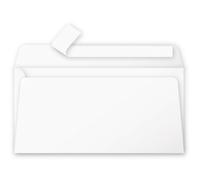Clairefontaine Enveloppes auto-adhésives 5435C DL 11x22 cm 120 g/m² Blanc - Paquet de 20