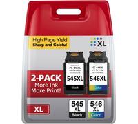 545 546 XL Print Cartridges, PG-545XL CL-546XL Compatible with Canon 545 546 XL Multipack Printer Cartridges for Pixma TS3400 TS3100 TS3150 TS3300 TS3350 TS3450 TR4500 TR4551 MX49 5