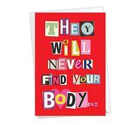 5456 'NE jamais trouver votre Corps' - Funny Anniversary carte de vœux avec enveloppe de 12,7 x 17,8 cm par Nobleworks