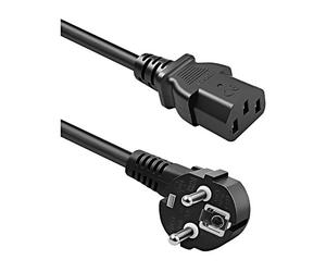 54617 Câble 3G0,5mm² PVC 1,8m avec mise à la terre noir 230V veine : Cu QOLTEC