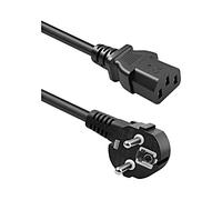 54619 Câble 3G1mm² PVC 1,8m avec mise à la terre noir 230V veine : Cu QOLTEC