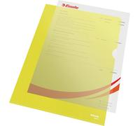 54842 Premium A4 Corner Folder,Grained Matte,Transparent Yellow,Polypropylene 115 Microns,Pack Of 100