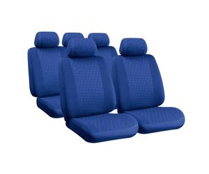54928 Glamour Ensemble Housses Coordonnées En Jacquard Bleu 1Pz