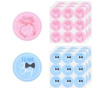 54pcs Autocollants de Révélation du Sexe l'Enfant, Étiquettes Autocollantes Roses et Bleues 5 cm pour le Vote des Équipes de Garçons ou Filles pour les Fêtes Prénatales