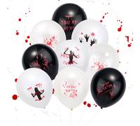 54pcs Ballons d'Halloween Effrayants 30cm, 9 Styles Sanglants Décorations Fête d'Halloween Horreur Latex Éclaboussures Sang pour Anniversaire Maison Hantée Zombie Vampire Décorations Fête
