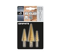 Forets pas à pas: 4-12, 4-20, 4-32 mm, TiN, lot de 3 54T300