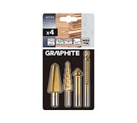 54T301 Kit de perçage graduel, conique Ø: 4-12mm 4pcs GRAPHITE