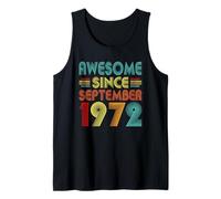 54th Birthday Idea Awesome Since September 1972 54 Years Old Débardeur
