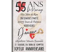 55 Ans de Mariage et Toujours en train de Compter: Cadeau d'anniversaire 55ans de mariage pour les couples, carnet ligné, 100 pages, 6 po x 9 po (15,2 x 22,9 cm)