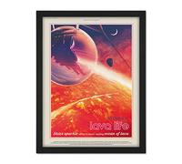 55 Cancri E Lava Life NASA Space Tours Travel Artwork Framed Wall Art Print 18X24 Inch La vie Espace Voyage mur