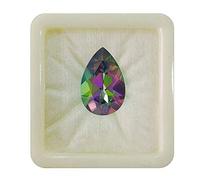 55 carats, Quartz mystique naturel pierre précieuse en vrac, forme poire, astronomie et astrologie, Singh Rashi Upratan, Jupiter, pierre de naissance d'avril, fabrication de bijoux 9 carats