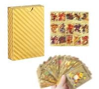 55 Cartes rares Vstar Vmax dorées avec Deck Box, Carte plaquée Or, incluant Plusieurs Tickets rares, Version Anglaise (doré)