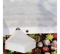 55% E Tissu avec œillets Blanc Sun E Filet pour serre de jardin et terrasse - Disponible en tailles 2 x 2 m 3 x 8 m 4 x 15 m 5,5 x 7 m 6,5 x 10 m 7 x 11 m 10 x 11 m