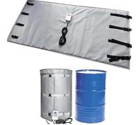 55 Gal/275 Gal Couverture Chauffante pour Conteneurs IBC et FûTs MéTalliques,Tapis Chauffant à Couverture IntéGrale,TempéRature RéGlable (0-150 °C),MatéRiau Isolant éTanche