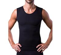 55 Grammes Débardeur pour Hommes avec des Fils Techniques Sportifs pour Un Usage Quotidien, Thermique, ultraléger et bactériostatique, sans Coutures et Invisible sous la Chemise ou Polo.,Noir,XL