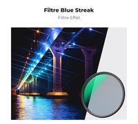 55 mm Blue Streak Special Effect Filter and 3 Cleaning Cloth for Camera Lens
