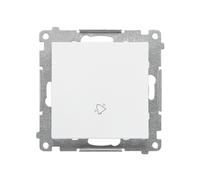 55 MODULE BLANC MAT BOUTON POUSSOIR "SONNETTE" PINCES TD1.01/111
