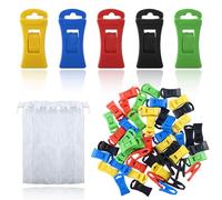 55 PCS Chaussettes Clip Machine à Laver et sèche-Linge, Clip Chaussettes colorées avec 2 Sacs de Rangement, Clip Chaussettes antidérapant avec Crochet, Porte-Chaussettes, trieuse Chaussettes