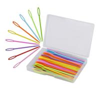 55 Pièces aiguilles à coudre en plastique (9 cm), aiguilles en plastique pour fil et artisanat - Aiguilles à tricoter à grand œillet - Aiguilles à broder pour bricolage