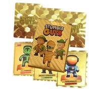 55 Pièces Carte Stumble Guys, Cartes Stumble Guys avec Boîte De Jeu, Cartes Plaquées Or, Cartes à Collectionner, Cadeau d'anniversaire pour Les Fans d'Anime