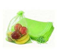 55 sachets Protection pour Raisins, Sachet Protection Raisin, Sac de Protection pour Fruits, Organza, Verts, en Organza, 40 x 30 cm, pour Raisins, Oranges, tomates, concombres