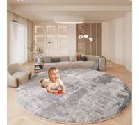55" Thick Baby Play Mat, 1.2" Cushioned Velvet Surface, High-Density Foam with Non-Slip Bottom - Soft & Safe Floor Mat for Infants, Toddlers, Tummy Time & Playpen Use (Style-A,40")