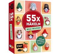 55 x häkeln - Mini-Wichtel: Dein Kartenset: 55 Karten mit herbstlichen und winterlichen Amigurumis | Mit allen Grundlagen im praktischen Booklet
