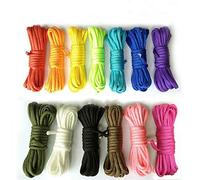 550 Corde de Survie 7 brins intérieurs Multifonctionnel Corde d'évacuation de sécurité pour extérieur/randonnée/Bateau (50 Pieds-3 pièces), Violet