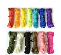 550 Corde de Survie 7 brins intérieurs Multifonctionnel Corde d'évacuation de sécurité pour extérieur/randonnée/bateauu (50 Pieds-3 pièces), Orange