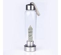 550 Ml Bouteille D'eau En Cristal De Tourmaline Bouteille En Verre Avec Quartz Noir Rutile Et Baguette Obélisque En Cristal De Quartz Naturel Pour Créer Un Élixir Énergétique Curatif Infusé Dans L'eau