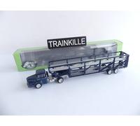 550006 / NOREV HO 1:87 CAMION UNIC ET SA REMORQUE TRANSPORT DE VOITURES