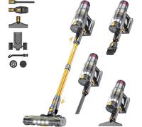 55000pa/580w/75min Aspirateur Balai Sans Fil Puissant, Avec Écran Tactile Led, Autoportant, Avec Station De Charge Murale, Brosse Anti-N?Uds Pour Poils D'animaux, Tapis Et Sols Durs¿