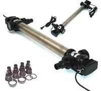 55008 Acier inoxydable UVC Stérilisateur de bassin 72W Stérilisateur d'eau Filtre lumineux Pré-clarificateur Koi