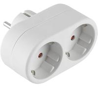 55072 Front Adapter, German, Power Strip 2 Schuko Sockets, White