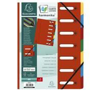 [55075E] EXACOMPTA Trieur Harmonika, A4, 7 compartiments, rouge