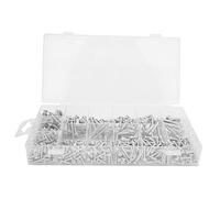550pcs Round Pan Head Self Tapping Screw Set, M3 M35. M4 M5 Screws with Storage Box, Plated Carbon Steel Threaded Screws for Wood,