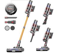 550W/45Kpa Aspirateur Balai sans Fil,70 Mins Aspirateur Sans Fil Puissant avec OLED écran Tactile et Brosse à Sol Anti-emmêlement,1,5L Aspirateur Balai pour Les Poils d'animaux/Tapis/Sols Durs