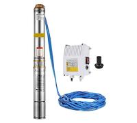 550W pompe de puits profond forage 96L/Min Submersible contrôle débit automatique 80M à eau 10m câble for les terres agricoles Fonctionnement Stable